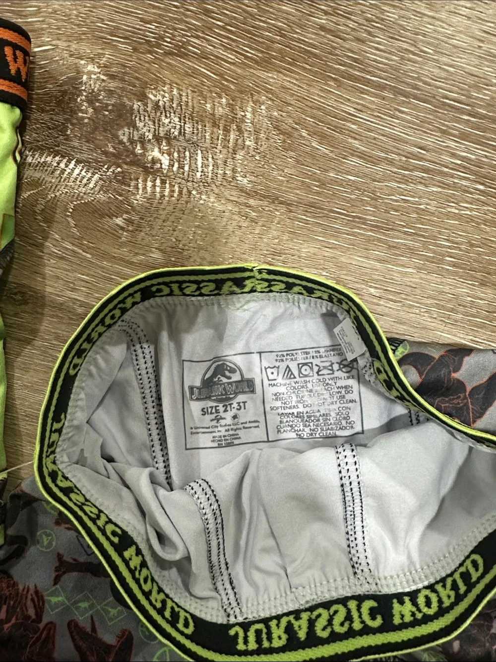 Jurassic World Kids' Boxer Briefs - Green & Gray Dinosaur Print